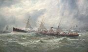 George Parker Greenwood White Star Liner Adriatic Sweden oil painting artist